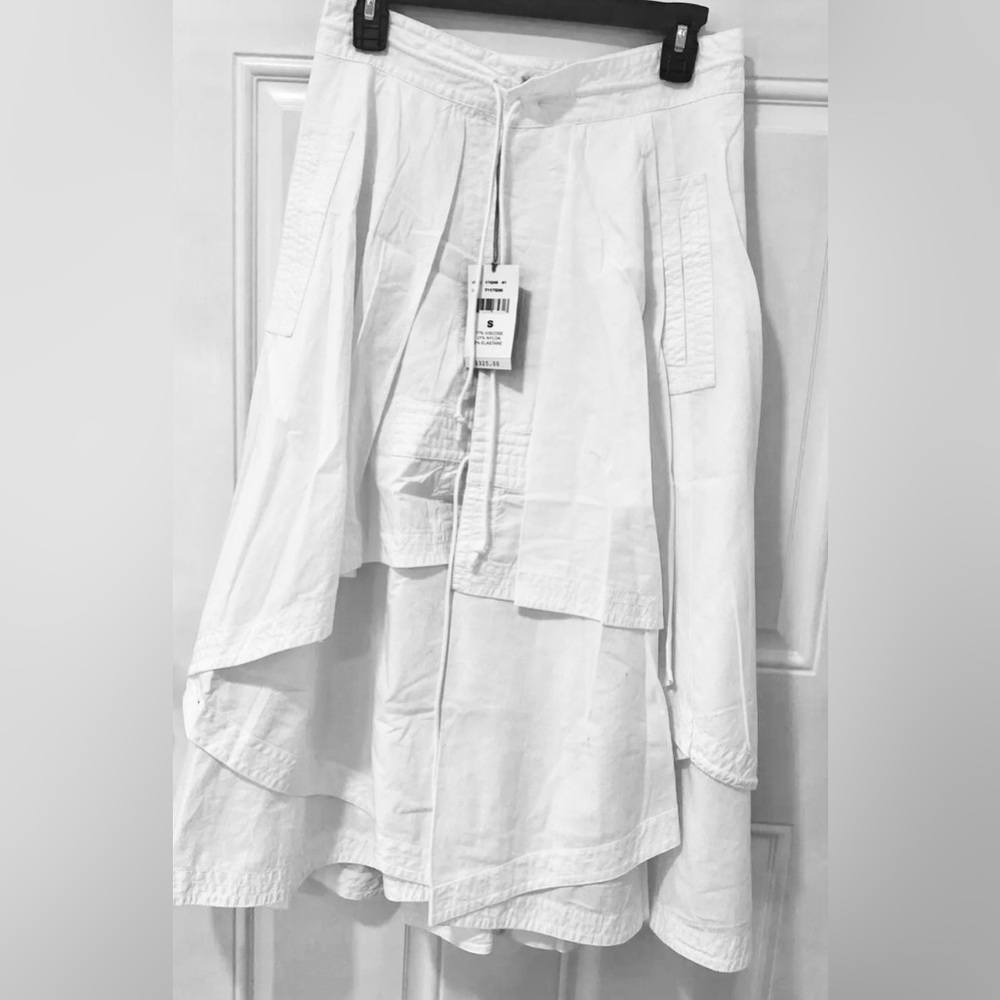 Ralph Lauren Purple Label white linen flared skirt Sz S